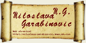 Miloslava Garabinović vizit kartica